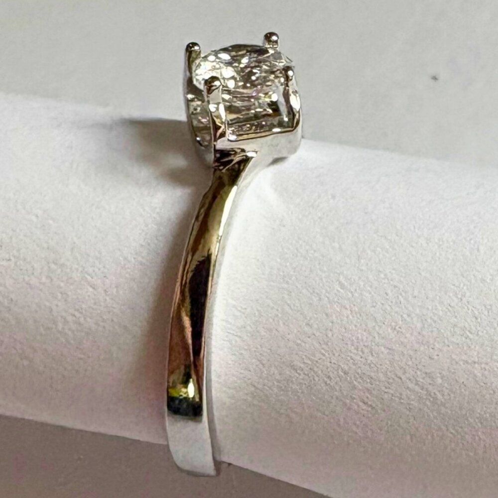 .5 Carat Round CZ Adjustable Silver Engagement Ring NEW Adjustable